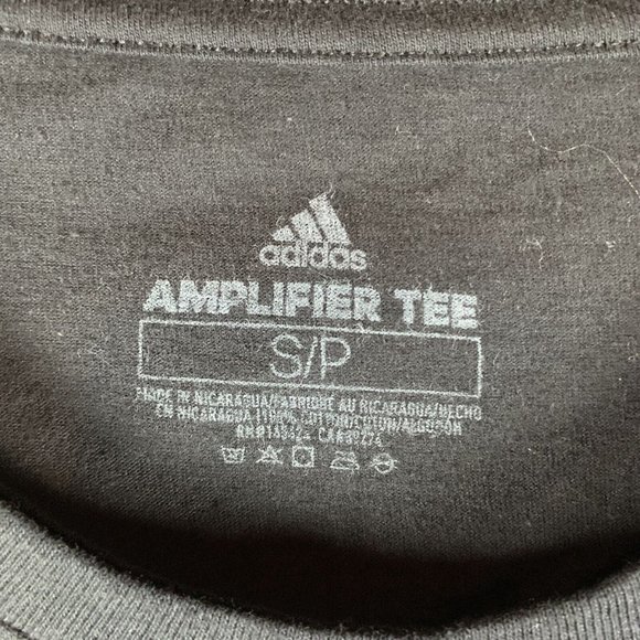 Adidas T-Shirt Women's Small Black Crew Neck‎ Short Sleeve Amplifier Tee 7495 - Picture 3 of 7